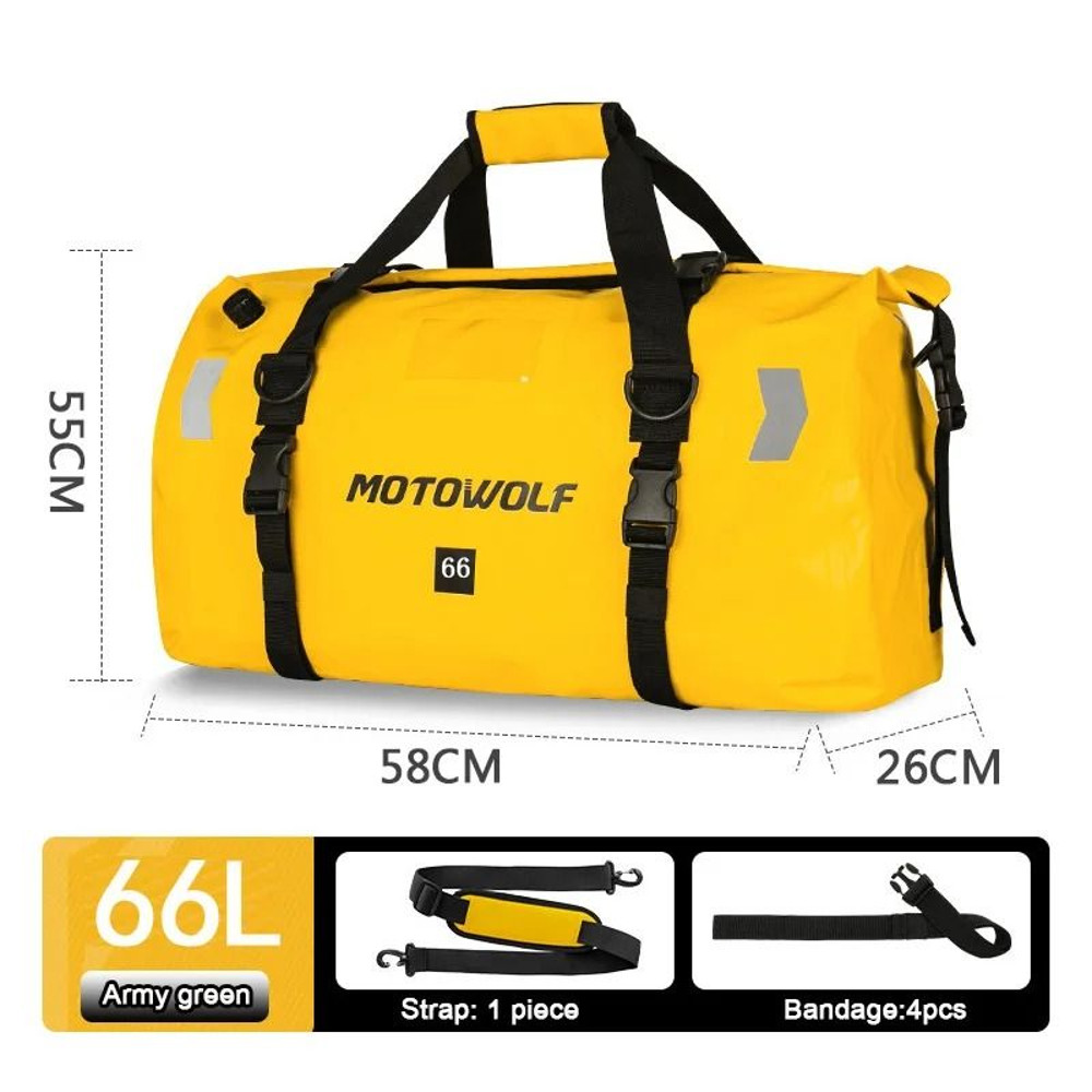 Waterproof Motorcycle Tail Bag 40L 66L For KTM BMW Yamaha Touring 18