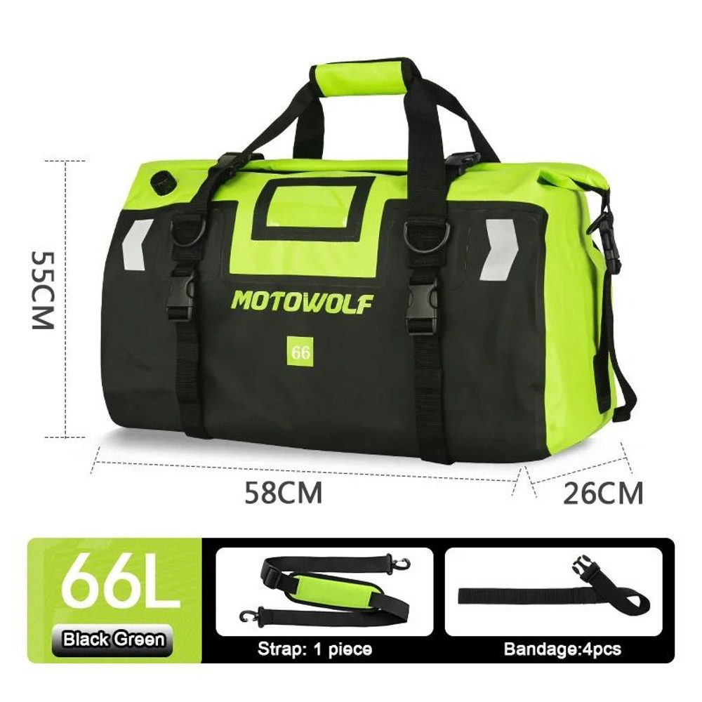 Waterproof Motorcycle Tail Bag 40L 66L For KTM BMW Yamaha Touring 20