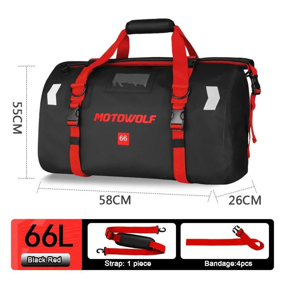 Waterproof Motorcycle Tail Bag 40L 66L For KTM BMW Yamaha Touring 23
