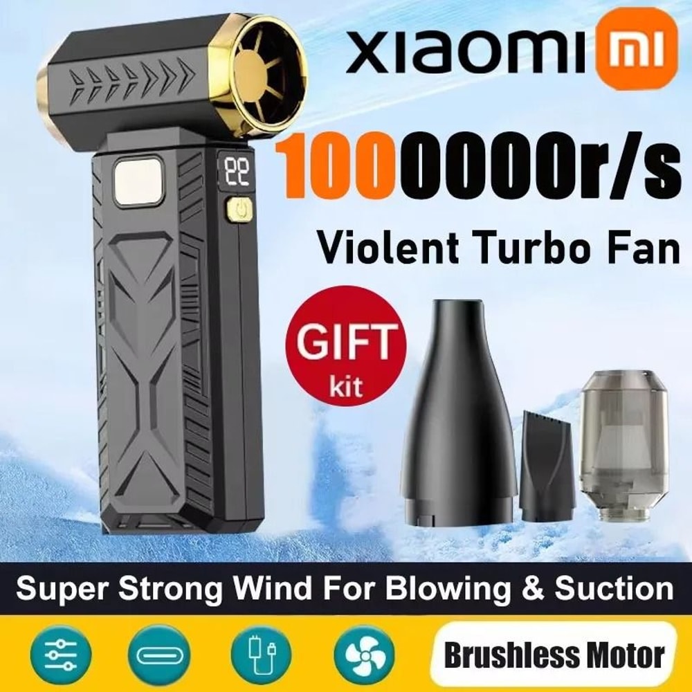 Xiaomi 2in1 Violent Fan 1000000RPM Air Blower And Vacuum 0