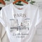 90s Paris Print Women T Shirt Casual Short Sleeve Top 0