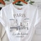 90s Paris Print Women T Shirt Casual Short Sleeve Top 5