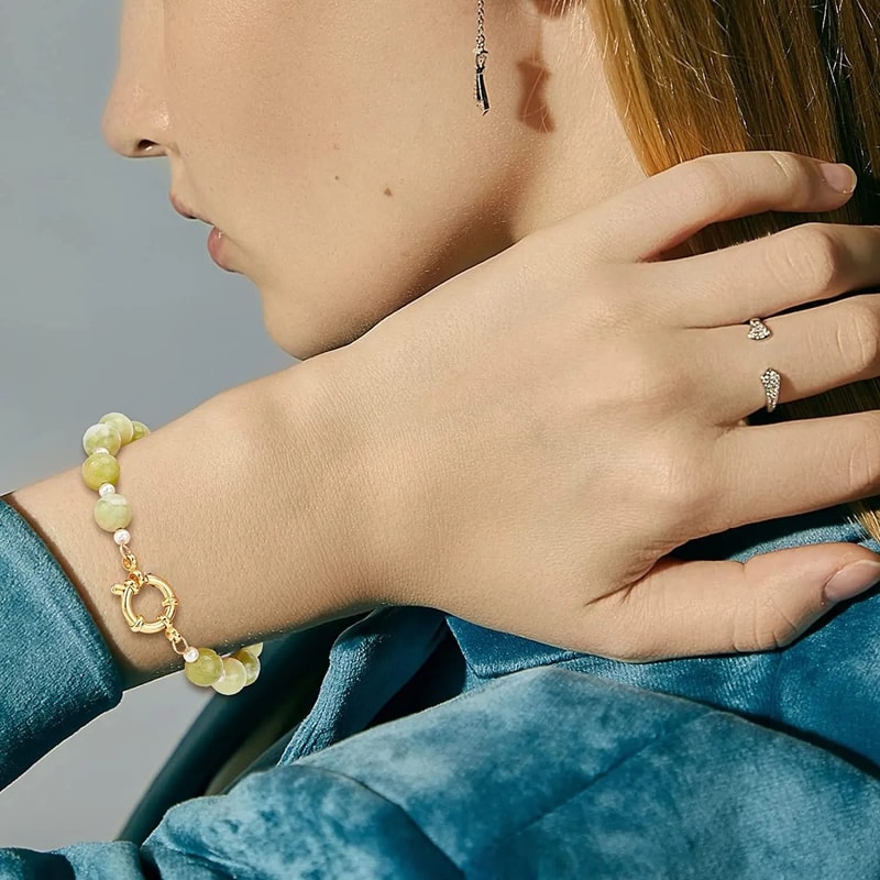 Stainless Steel Gold Round Spring Clasps Set For Jewelry Making 5