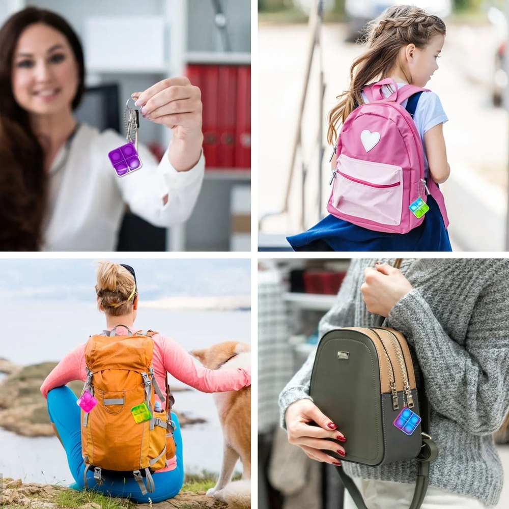 Pop Keychain Fidget Toys Bulk Push Stress Relief Set 1