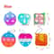 Pop Keychain Fidget Toys Bulk Push Stress Relief Set 5