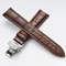Genuine Leather Watch Band With Wooden Box And Butterfly Clasp 4