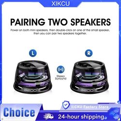 xikcu mini portable bluetooth speaker g200 rgb lighting magnetic speaker