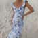 Summer Floral Printed Womens Low Cut Sleeveless Backless Slim Dress For Beach And Vacation 7