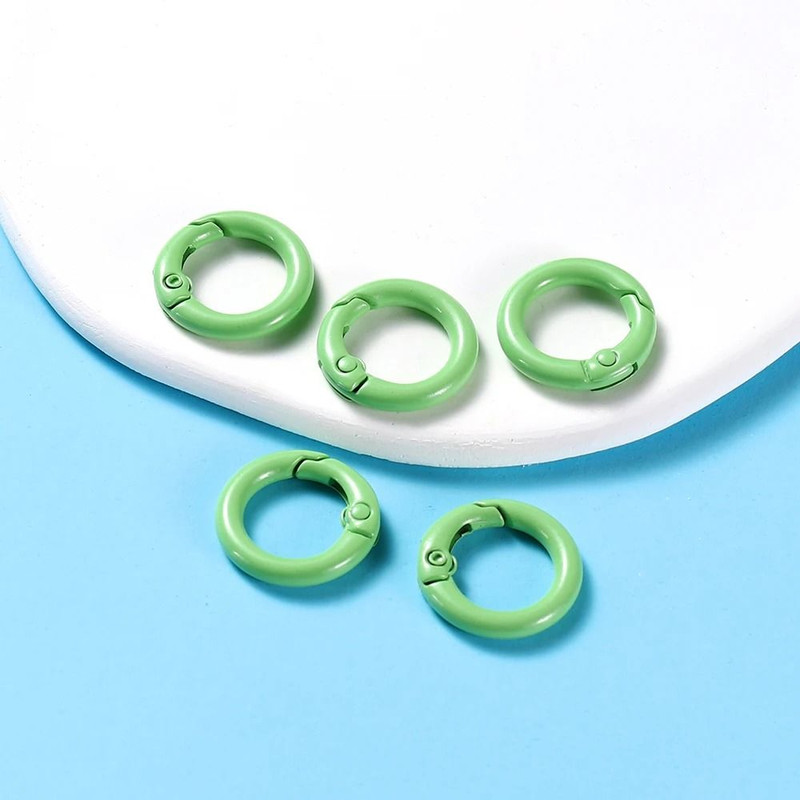 Metal O Ring Spring Clasp Set 5 Piece Pack In 21 Colors For Keychains Dog Chains And DIY Jewelry 9