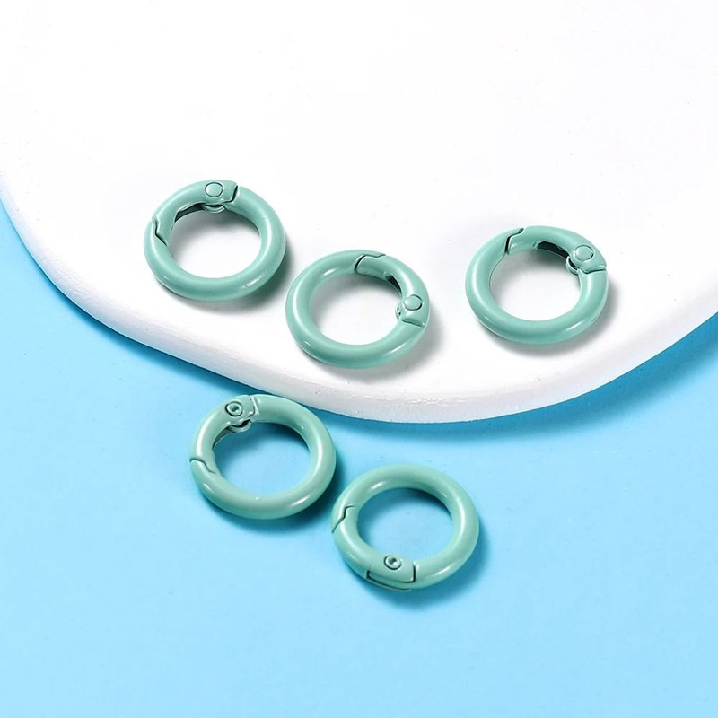 Metal O Ring Spring Clasp Set 5 Piece Pack In 21 Colors For Keychains Dog Chains And DIY Jewelry 11