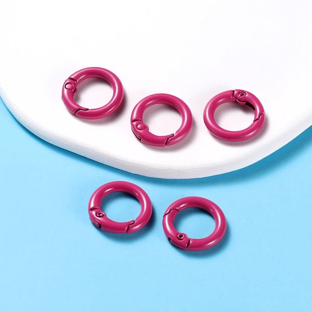 Metal O Ring Spring Clasp Set 5 Piece Pack In 21 Colors For Keychains Dog Chains And DIY Jewelry 15