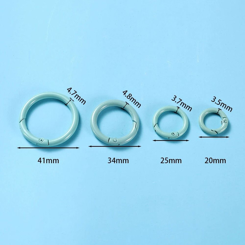 Metal O Ring Spring Clasp Set 5 Piece Pack In 21 Colors For Keychains Dog Chains And DIY Jewelry 1