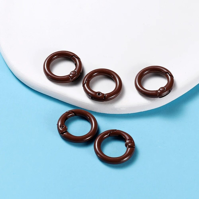 Metal O Ring Spring Clasp Set 5 Piece Pack In 21 Colors For Keychains Dog Chains And DIY Jewelry 6