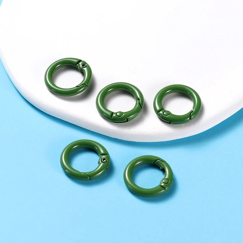 Metal O Ring Spring Clasp Set 5 Piece Pack In 21 Colors For Keychains Dog Chains And DIY Jewelry 8