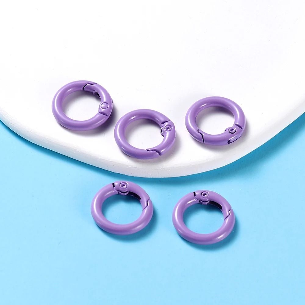 Metal O Ring Spring Clasp Set 5 Piece Pack In 21 Colors For Keychains Dog Chains And DIY Jewelry 28