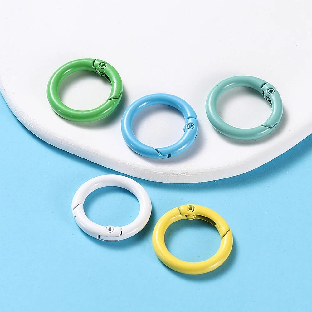 Metal O Ring Spring Clasp Set 5 Piece Pack In 21 Colors For Keychains Dog Chains And DIY Jewelry 20