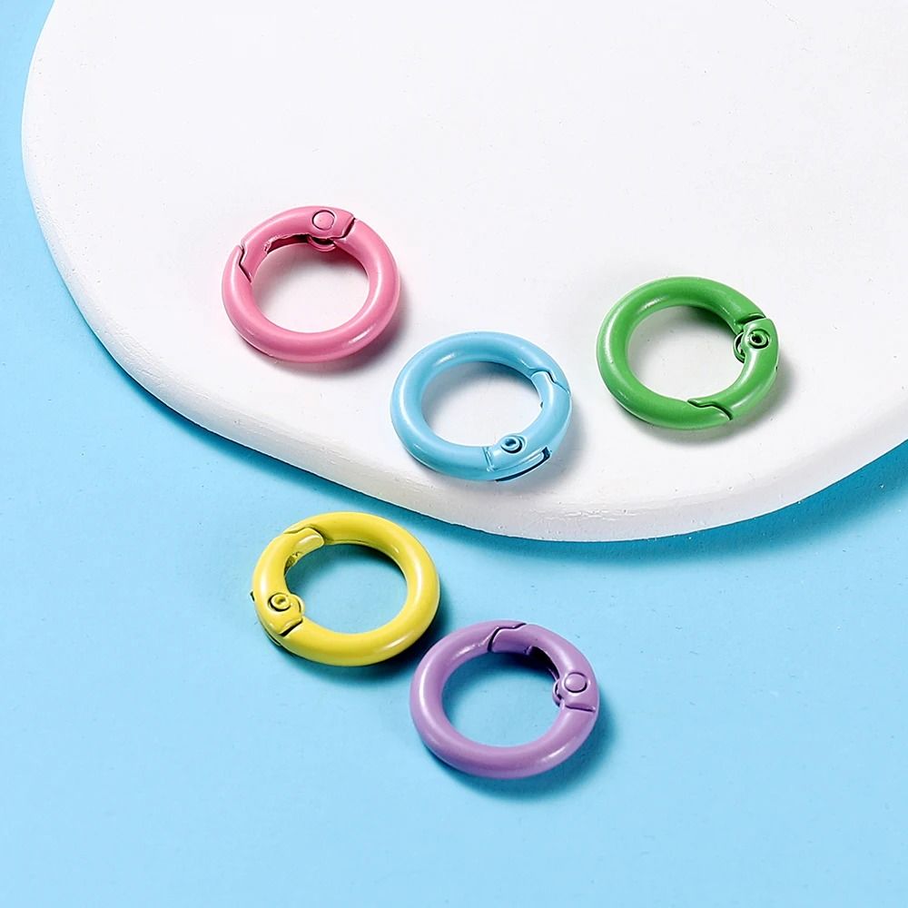 Metal O Ring Spring Clasp Set 5 Piece Pack In 21 Colors For Keychains Dog Chains And DIY Jewelry 24