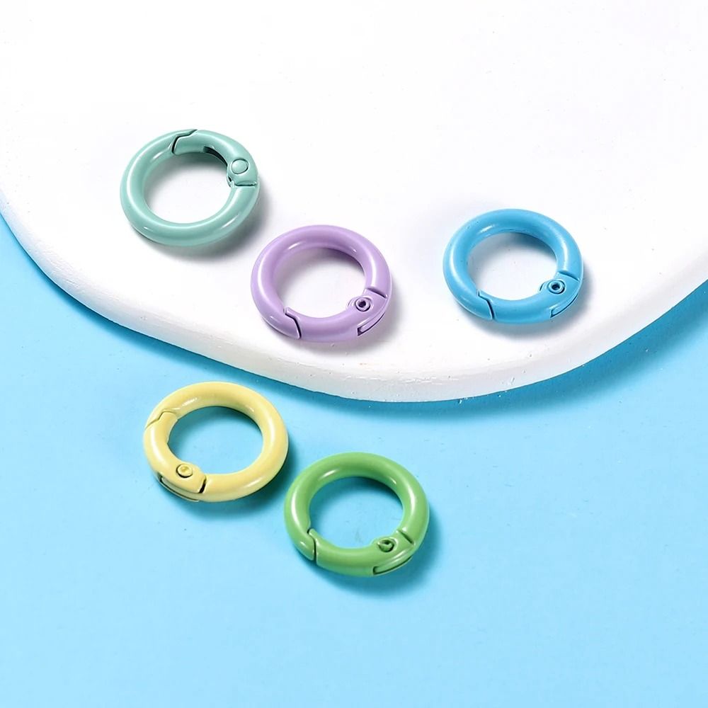 Metal O Ring Spring Clasp Set 5 Piece Pack In 21 Colors For Keychains Dog Chains And DIY Jewelry 25