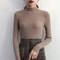 Autumn Winter Mock Neck Women Sweater Vintage Solid Knitted Pullover 13