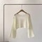 Women Long Sleeve Crochet Knit Crop Top Beach Vacation Pullover 5