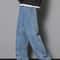 Men Casual Straight Denim Jeans Classic Wide Leg Pants 0