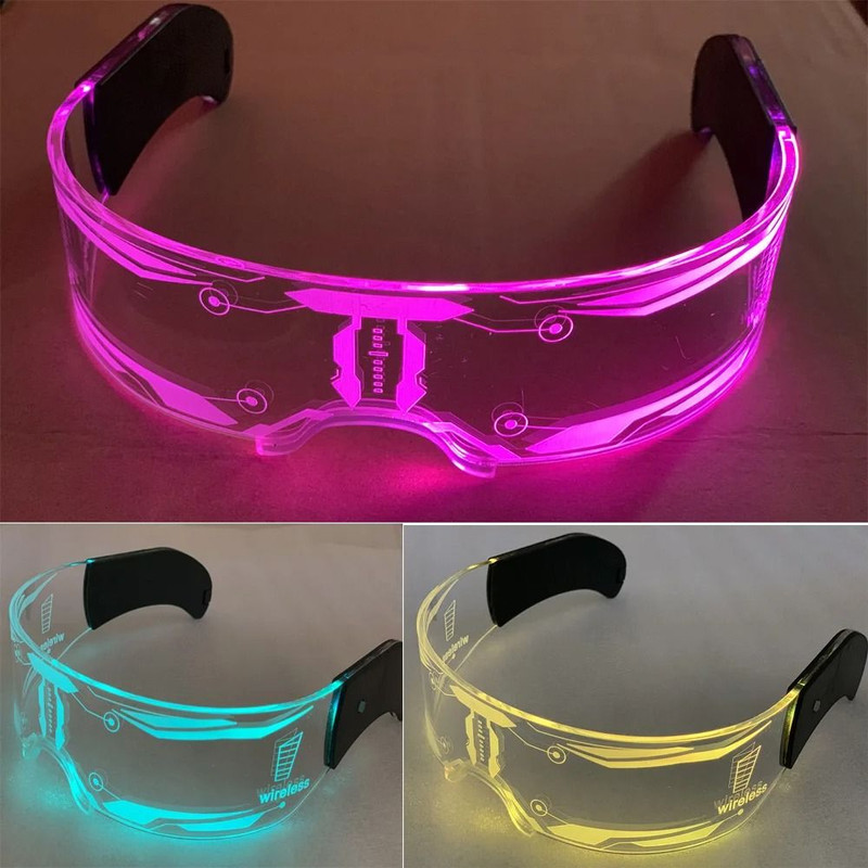 LED Light Up Glasses Luminous Party Sunglasses Costume 3