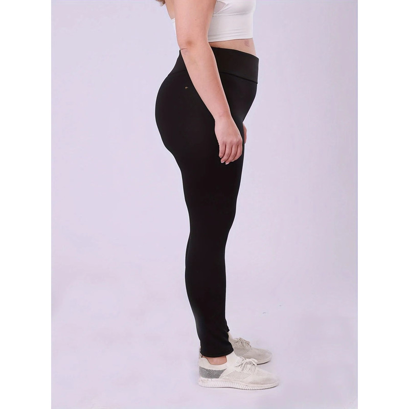 Plus Size High Waisted Fleece Lined Leggings For Women Warm Thick Stretch Long Pants 3