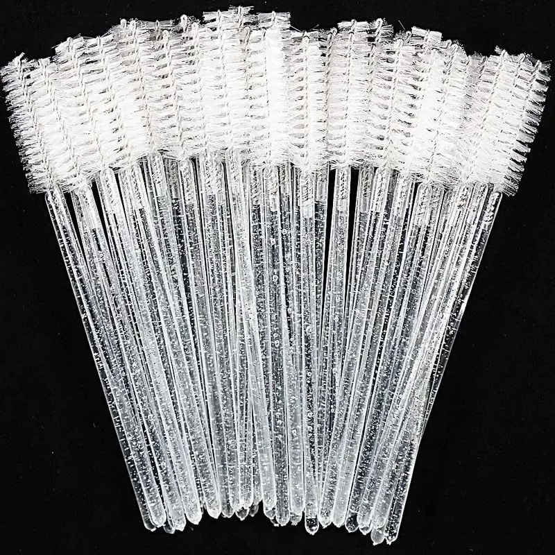 Disposable Crystal Mascara Wands Eyelashes Brush Combs 50 Piece Set 0