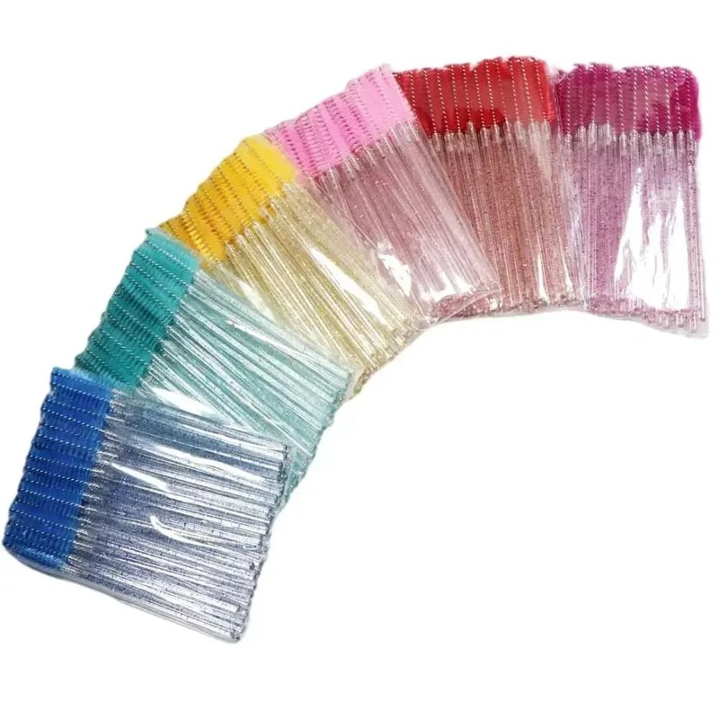 Disposable Crystal Mascara Wands Eyelashes Brush Combs 50 Piece Set 3