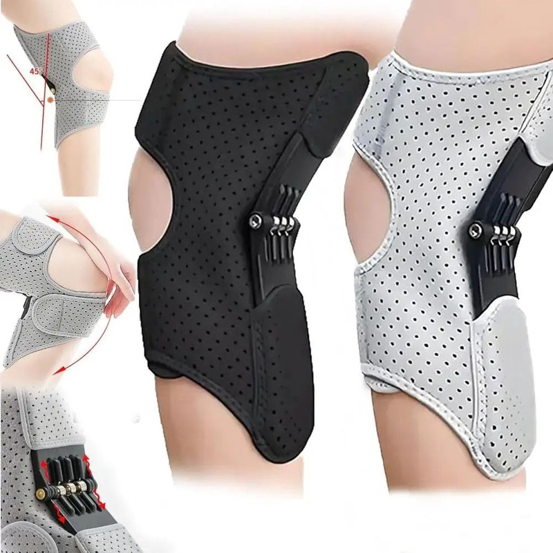 Knee Booster Power Joint Support Brace With Adjustable Spring Stabilizer 3