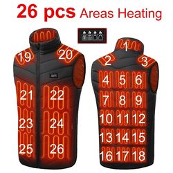 heated vest with 26 heating zones usb powered winter thermal jacket for men and women