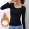 Women German Velvet Thermal Bottoming Shirt Long Sleeve Top 5