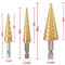 Titanium Coated HSS Step Drill Bit 4 To 32 Mm And 4 To 20 Mm Cone Drill Tool 2