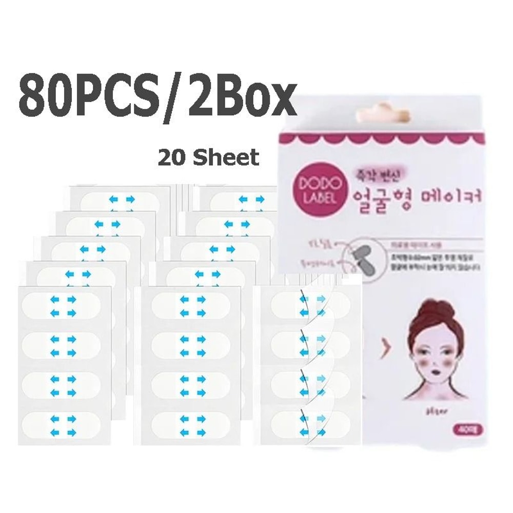 V Lift Face Tape Slim Patch Invisible Adhesive Sticker 80 PCS 7
