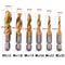 Hex Shank Titanium Plated Metric Tap Drill Bits M3 To M10 Set 1