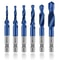 Hex Shank Titanium Plated Metric Tap Drill Bits M3 To M10 Set 25