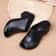 Women Thick Heeled Soft Leather Fish Mouth Slippers Mid Heel Sandals 1