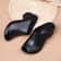 Women Thick Heeled Soft Leather Fish Mouth Slippers Mid Heel Sandals 6