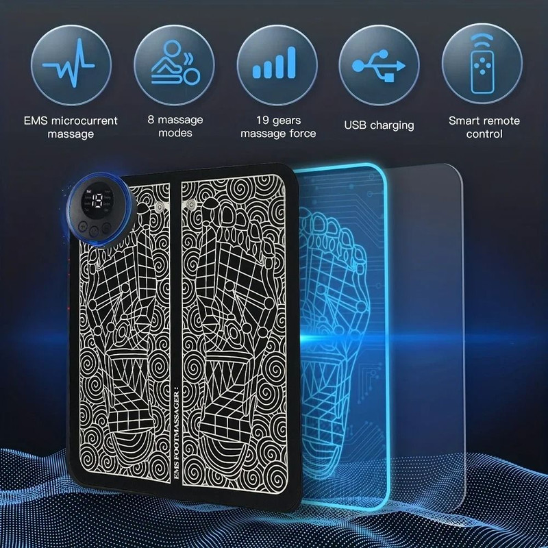 USB Charging Foot Massage Mat With 8 Modes And 19 Intensities 3