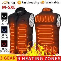 9 zone heated vest usb powered graphene jacket for men and women