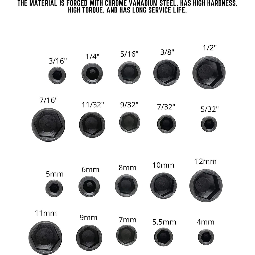 9 Piece Hex Socket Nut Driver Set 5 Mm To 13 Mm 2