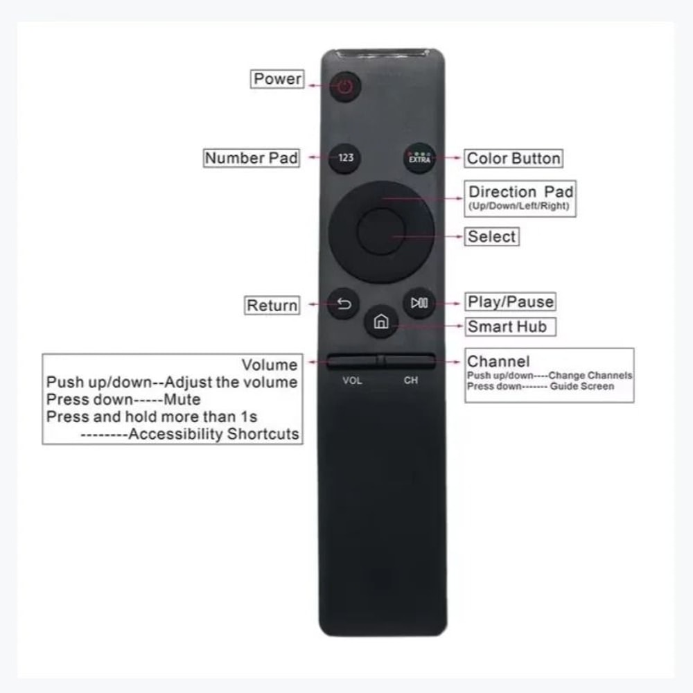 Samsung Smart TV Replacement Remote BN59 01259 01260 01266 Series 5