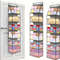Door Mounted Yarn Storage Organizer For Knitting And Crochet With Transparent Bags And Hooks 0