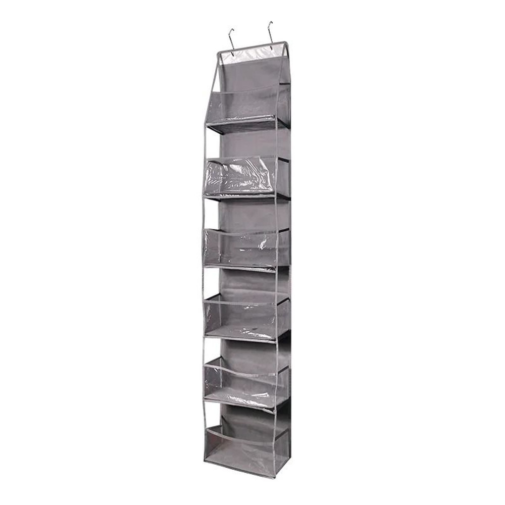 Door Mounted Yarn Storage Organizer For Knitting And Crochet With Transparent Bags And Hooks 6