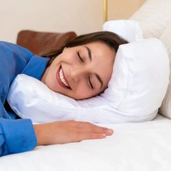 anti wrinkle aging pillow beauty sleep back sleep support with free pillow case