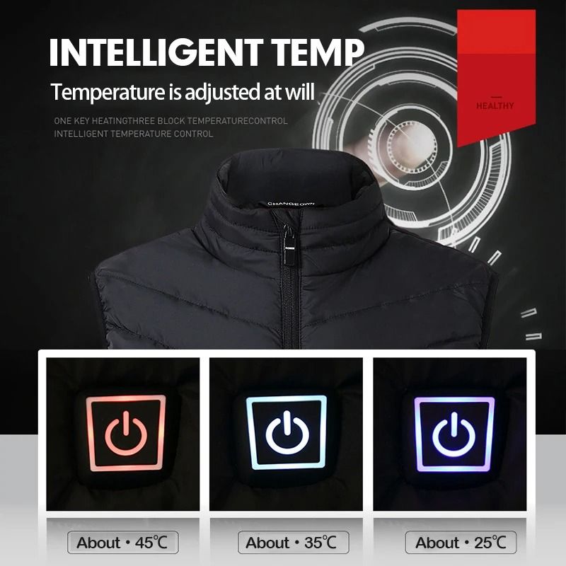 USB Heated Vest With Adjustable Temperature Rechargeable Winter Jacket For Men And Women 2