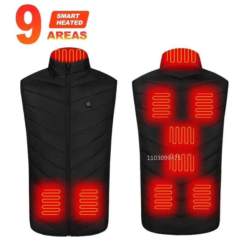 USB Heated Vest With Adjustable Temperature Rechargeable Winter Jacket For Men And Women 8