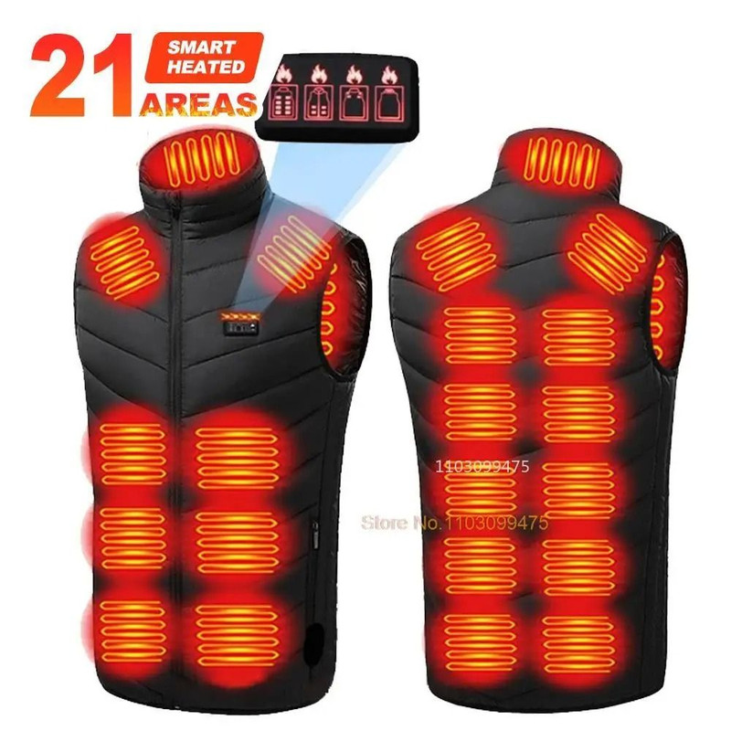 USB Heated Vest With Adjustable Temperature Rechargeable Winter Jacket For Men And Women 10