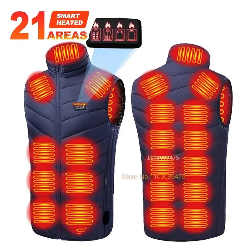 USB Heated Vest With Adjustable Temperature Rechargeable Winter Jacket For Men And Women 11