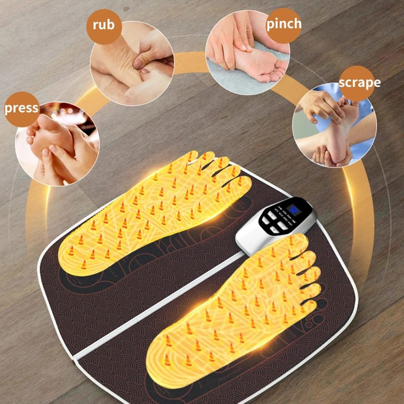 TENS Foot Muscle Electrostimulator Massager Pad With Remote Control And Relaxation Therapy Modes 1